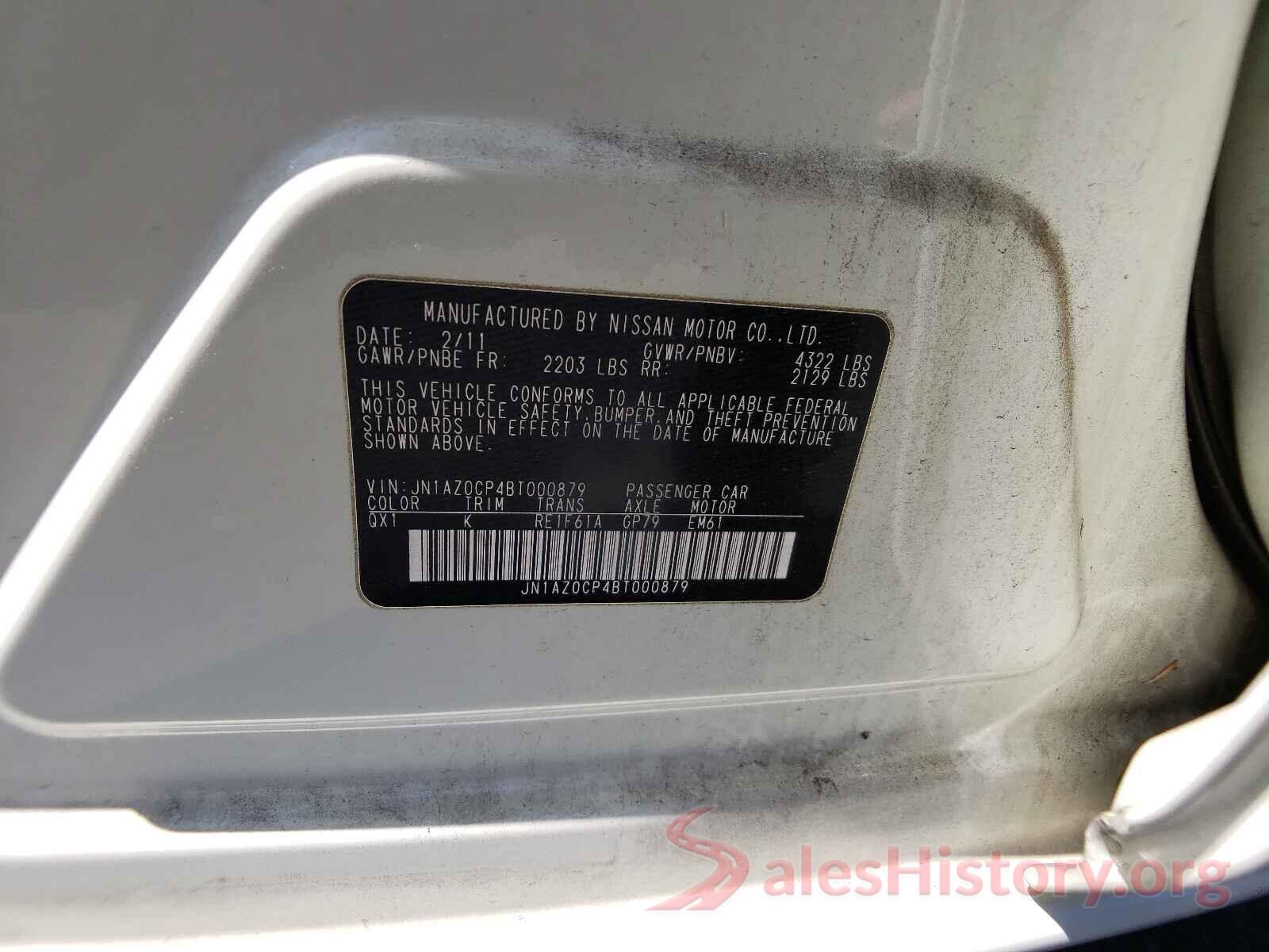 JN1AZ0CP4BT000879 2011 NISSAN LEAF