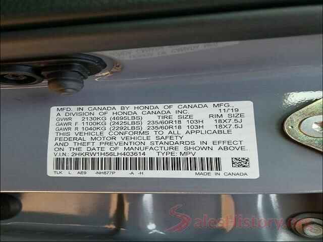 2HKRW1H56LH403614 2020 HONDA CRV