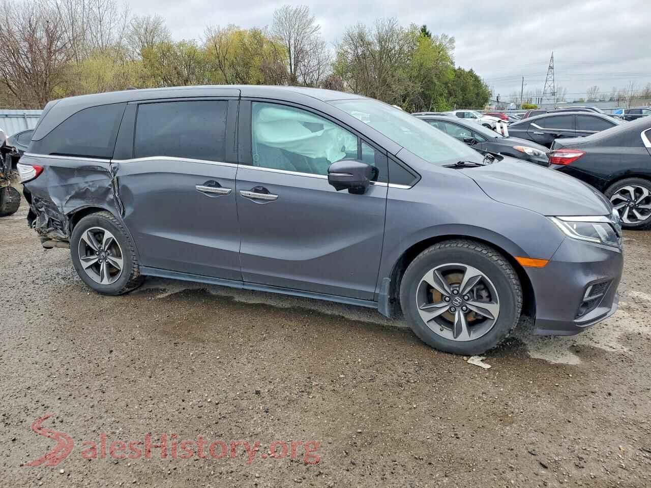 2020 HONDA ODYSSEY VIN 5FNRL6H4XLB504750, rear 3/4 view