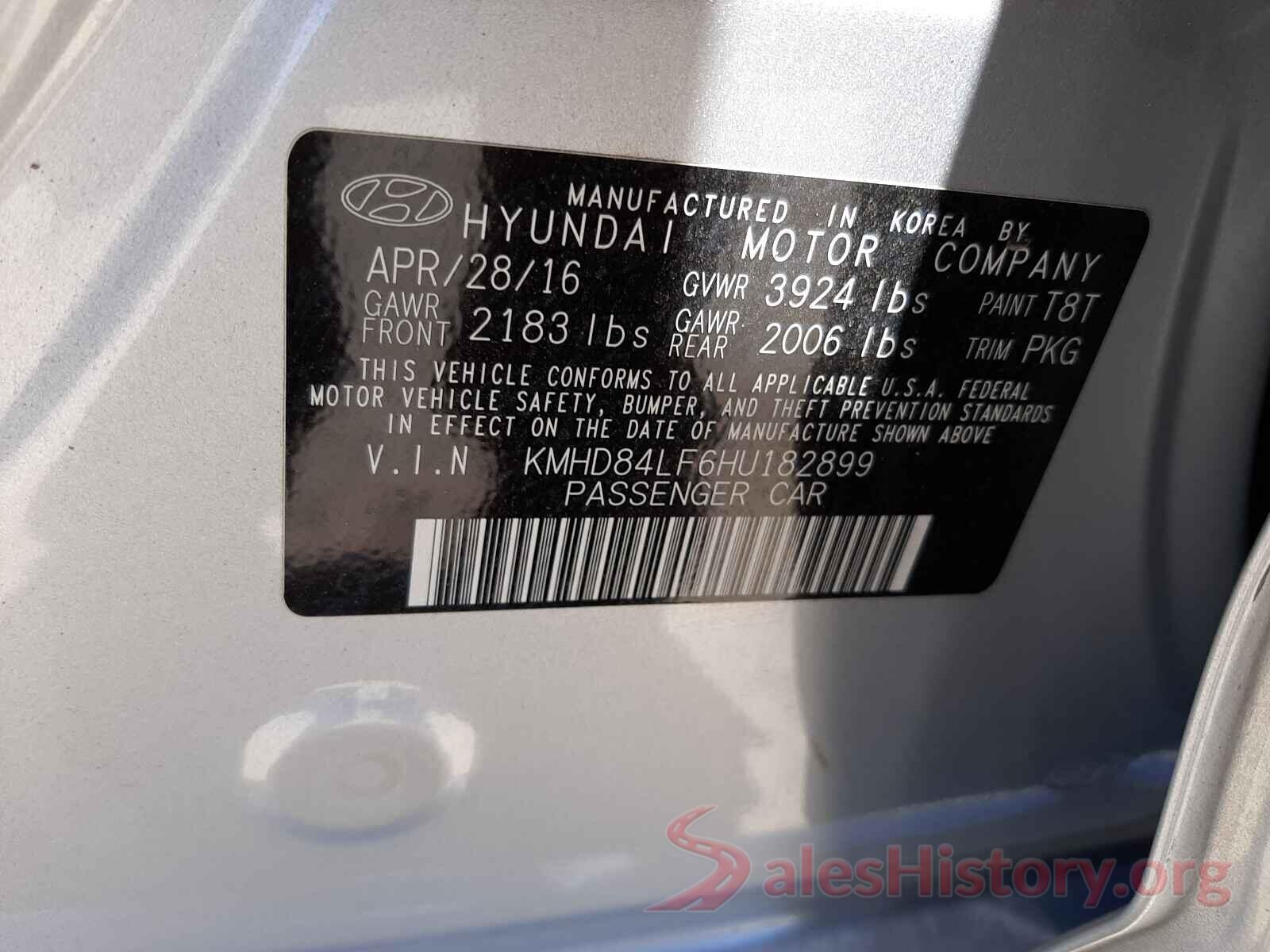 KMHD84LF6HU182899 2017 HYUNDAI ELANTRA