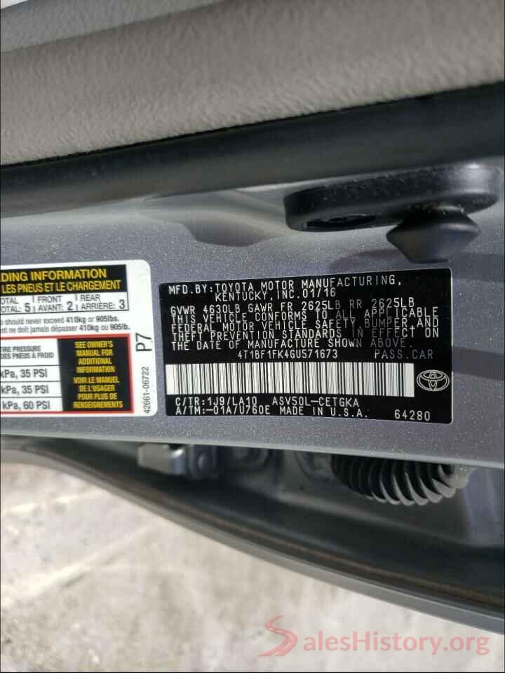 4T1BF1FK4GU571673 2016 TOYOTA CAMRY