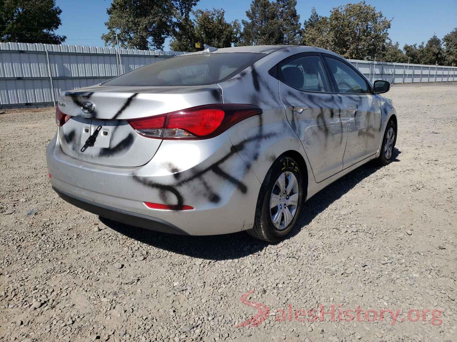 5NPDH4AE7GH686238 2016 HYUNDAI ELANTRA