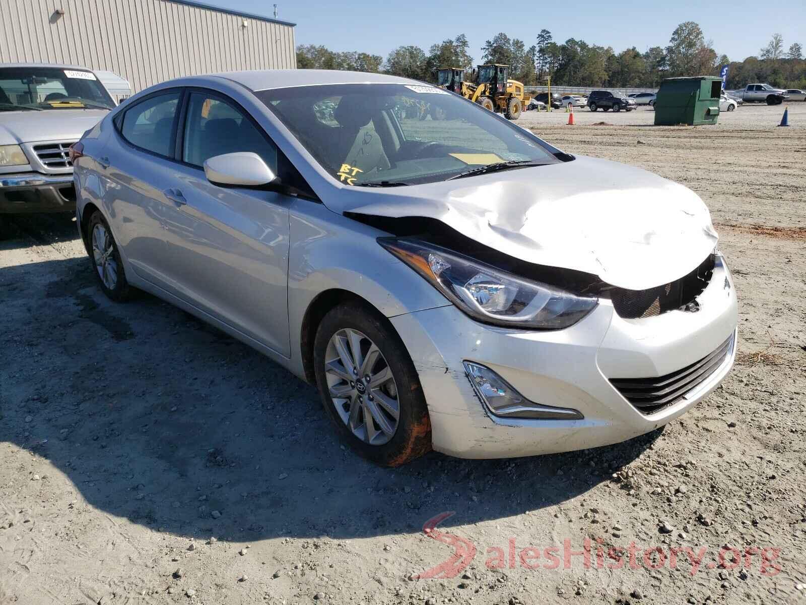 5NPDH4AE6GH655451 2016 HYUNDAI ELANTRA