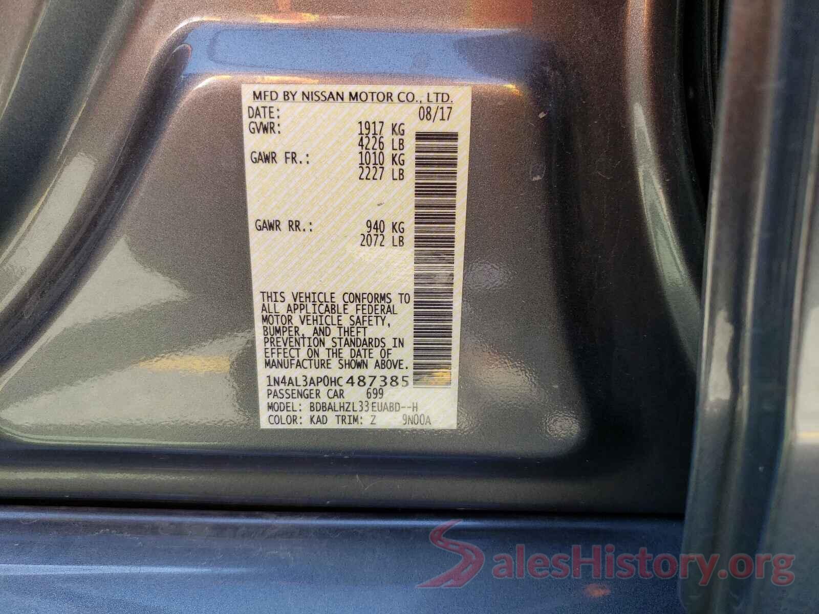 1N4AL3AP0HC487385 2017 NISSAN ALTIMA