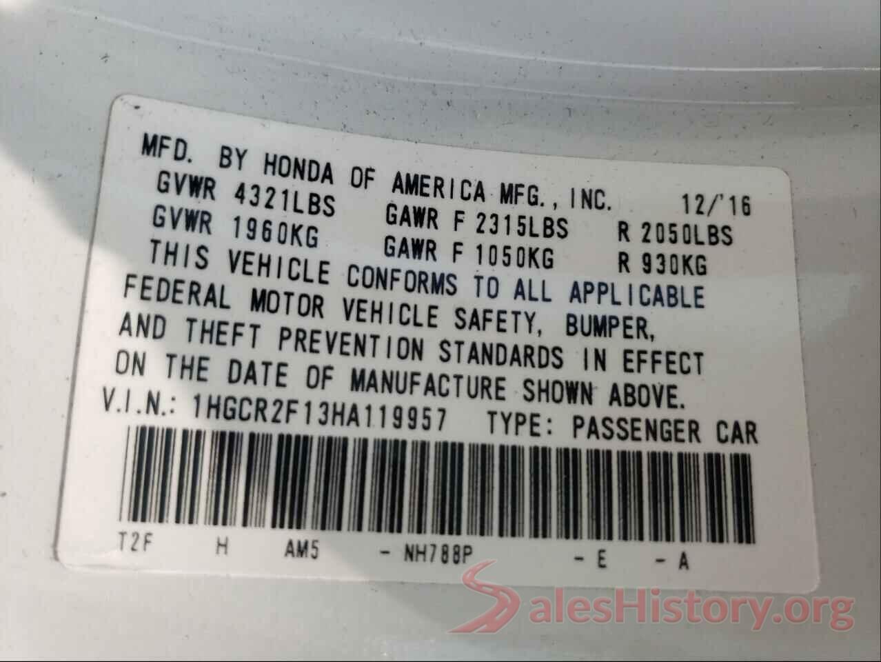 1HGCR2F13HA119957 2017 HONDA ACCORD