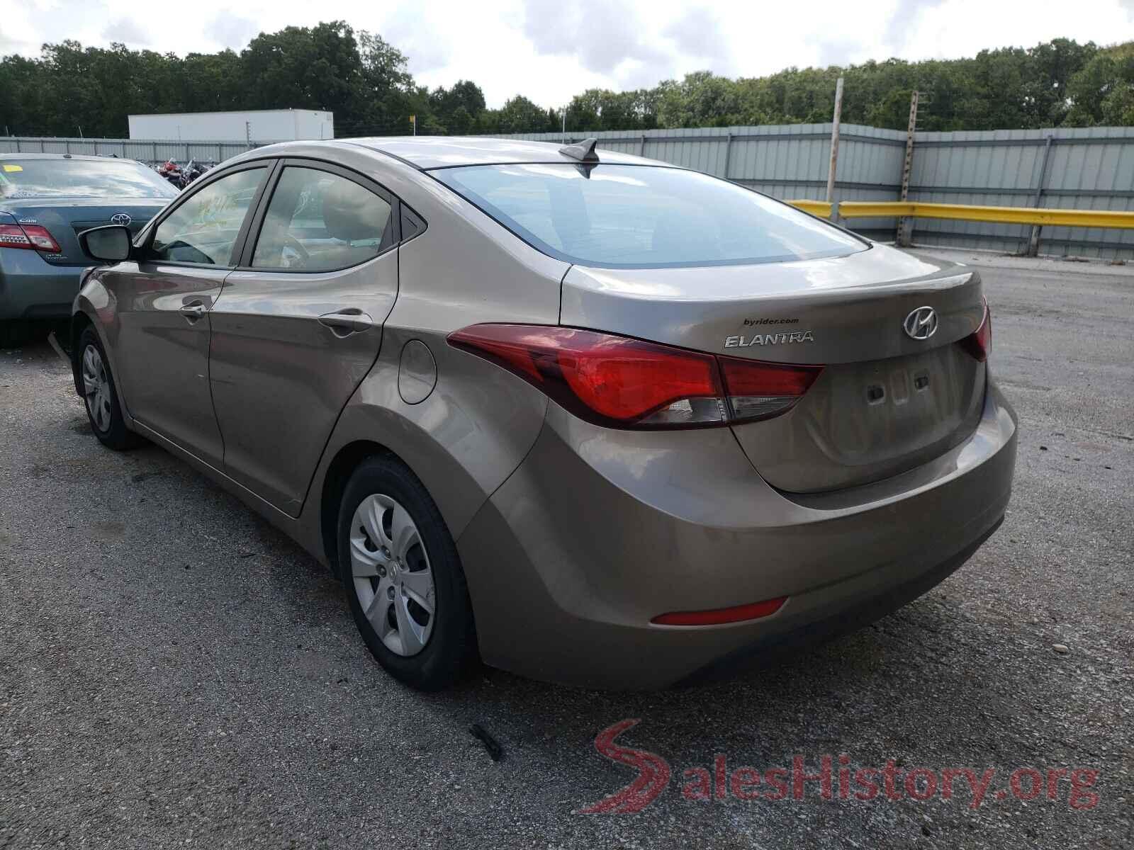 5NPDH4AE8GH770214 2016 HYUNDAI ELANTRA