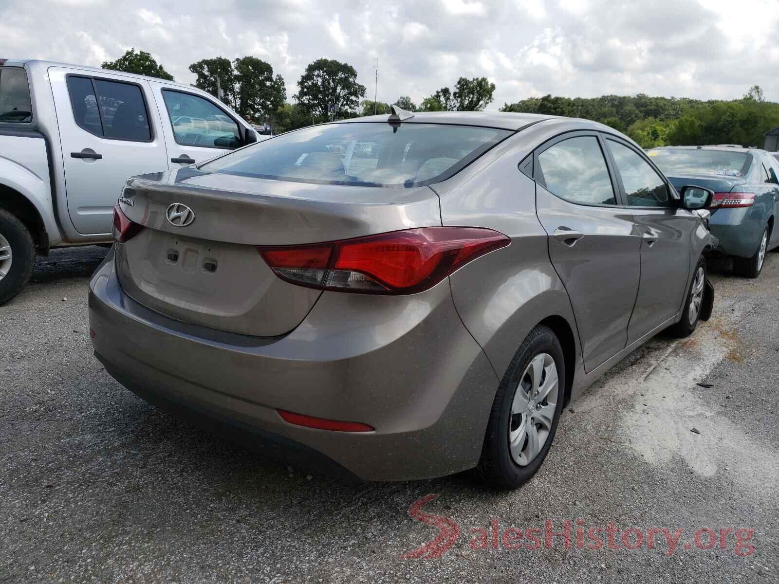 5NPDH4AE8GH770214 2016 HYUNDAI ELANTRA