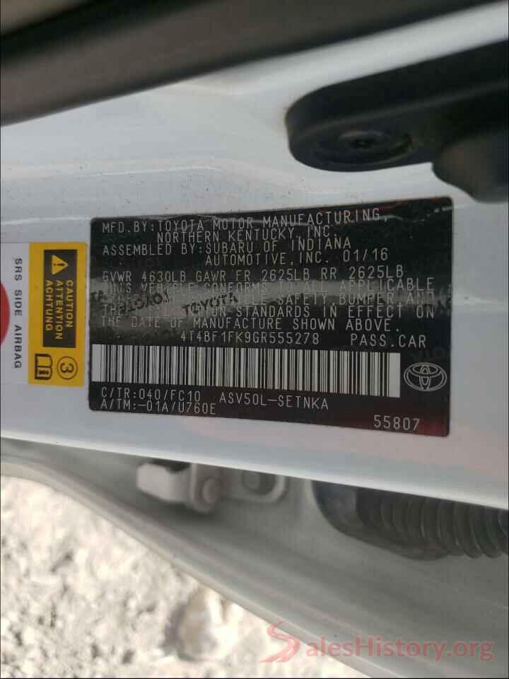 4T4BF1FK9GR555278 2016 TOYOTA CAMRY