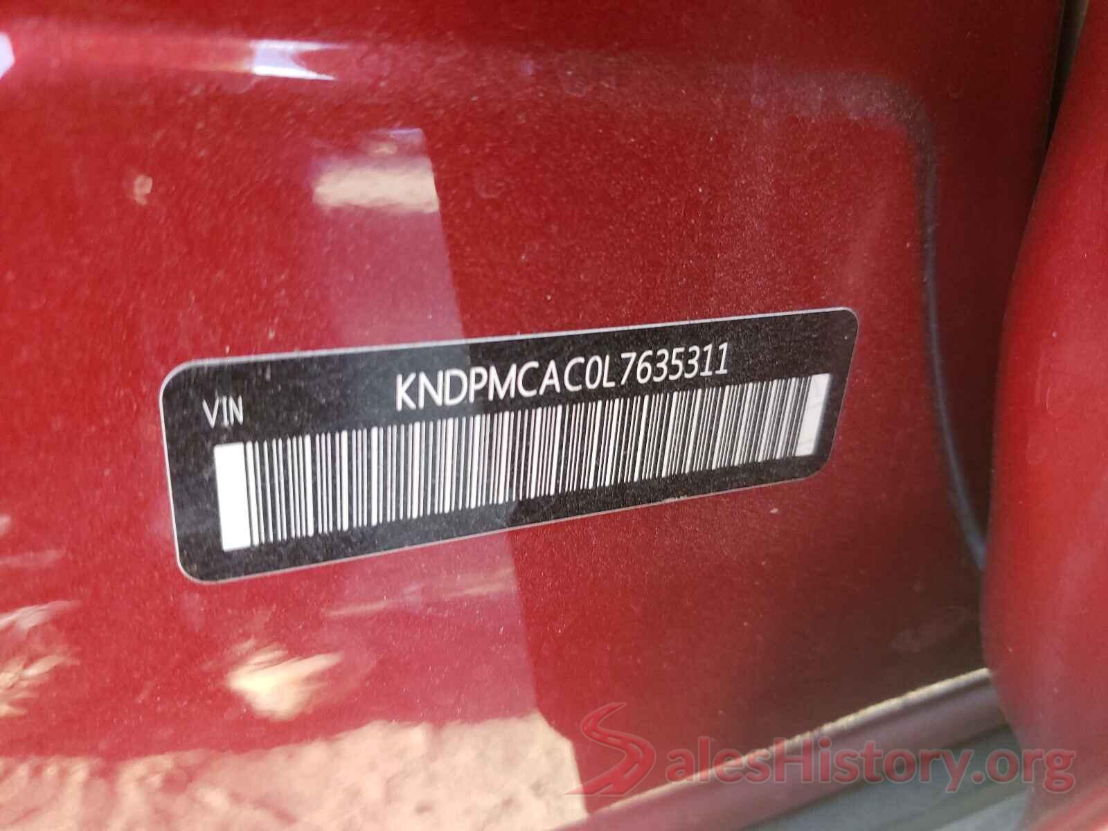 KNDPMCAC0L7635311 2020 KIA SPORTAGE