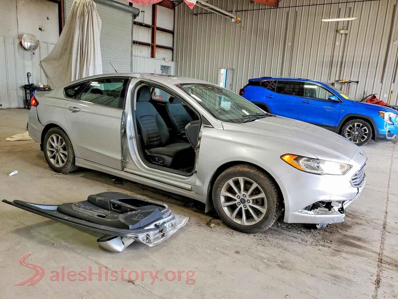 2017 FORD FUSION VIN 3FA6P0H71HR173339, rear 3/4 view