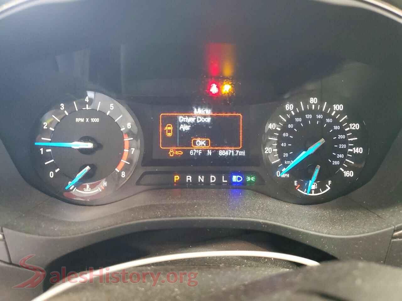 2017 FORD FUSION VIN 3FA6P0H71HR173339, interior center console