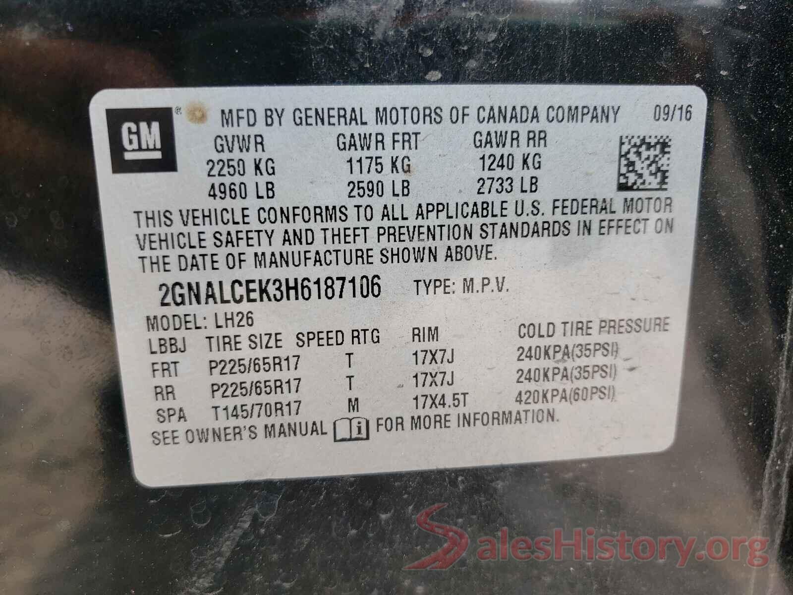 2GNALCEK3H6187106 2017 CHEVROLET EQUINOX