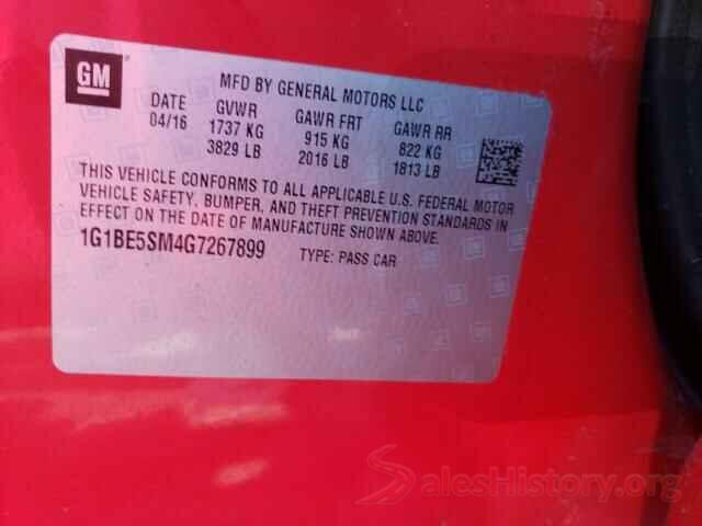 1G1BE5SM4G7267899 2016 CHEVROLET CRUZE