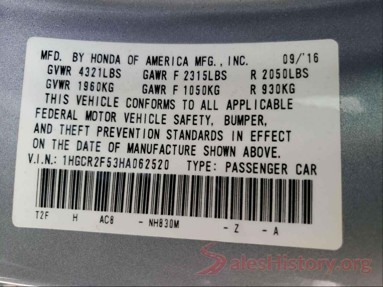 1HGCR2F53HA062520 2017 HONDA ACCORD