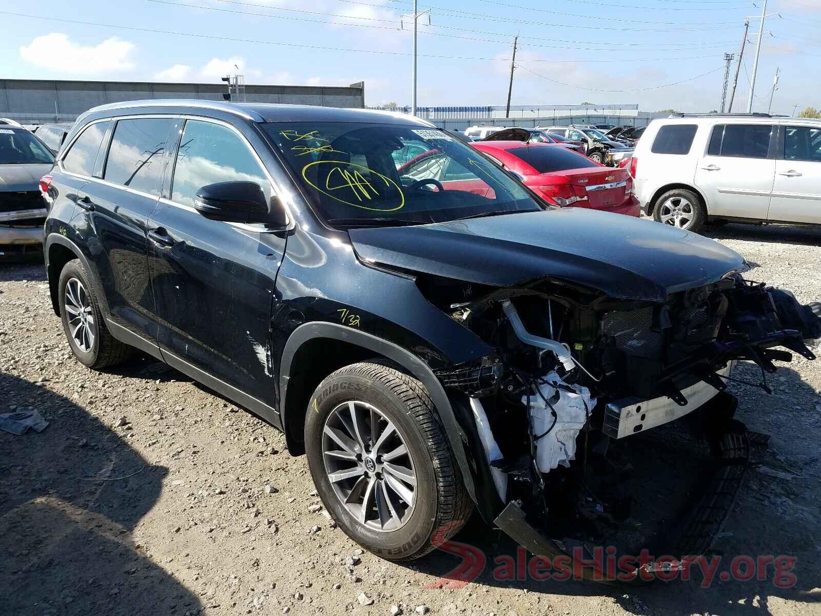 5TDJZRFH3KS585572 2019 TOYOTA HIGHLANDER