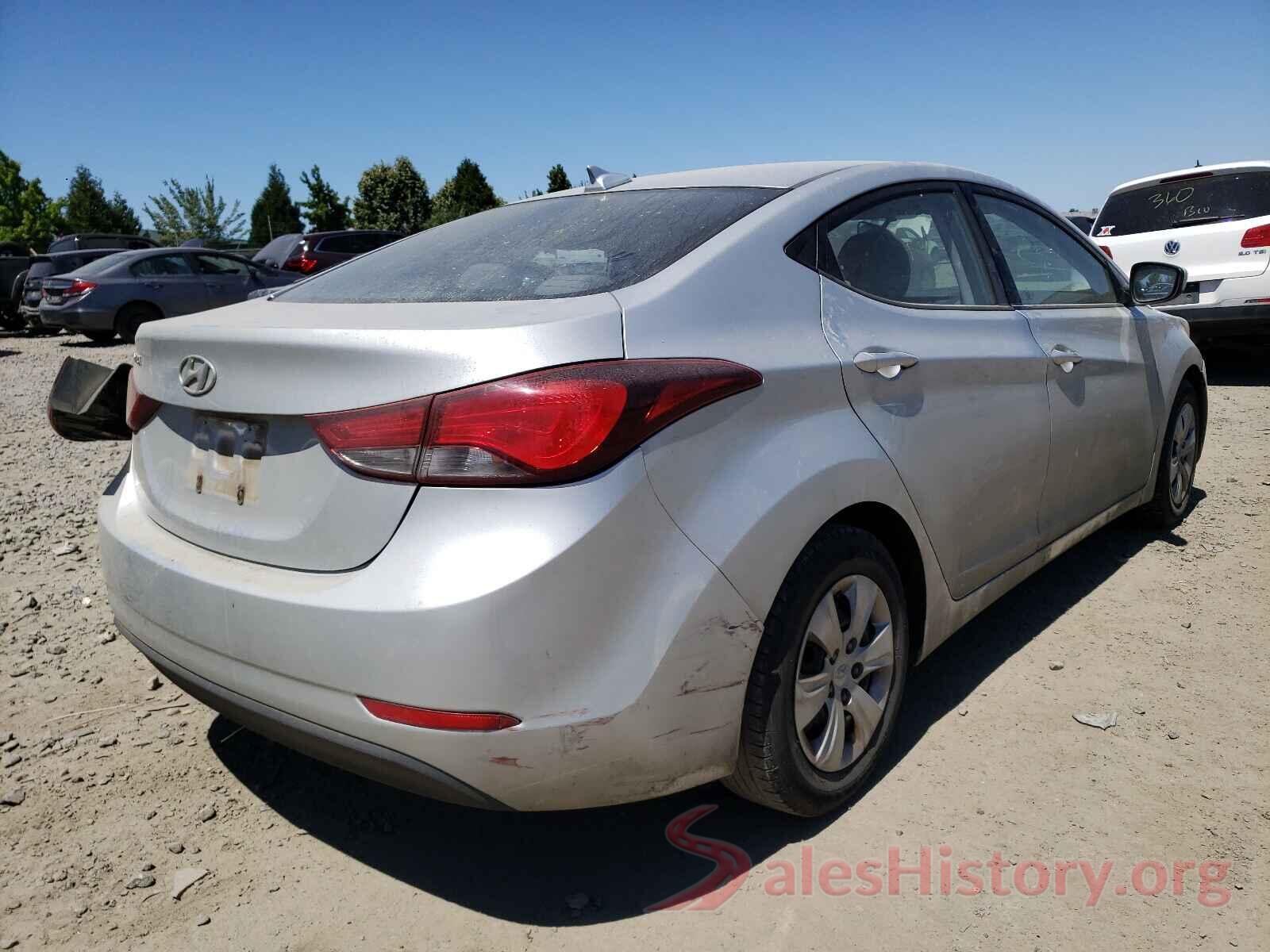 5NPDH4AE8GH673465 2016 HYUNDAI ELANTRA