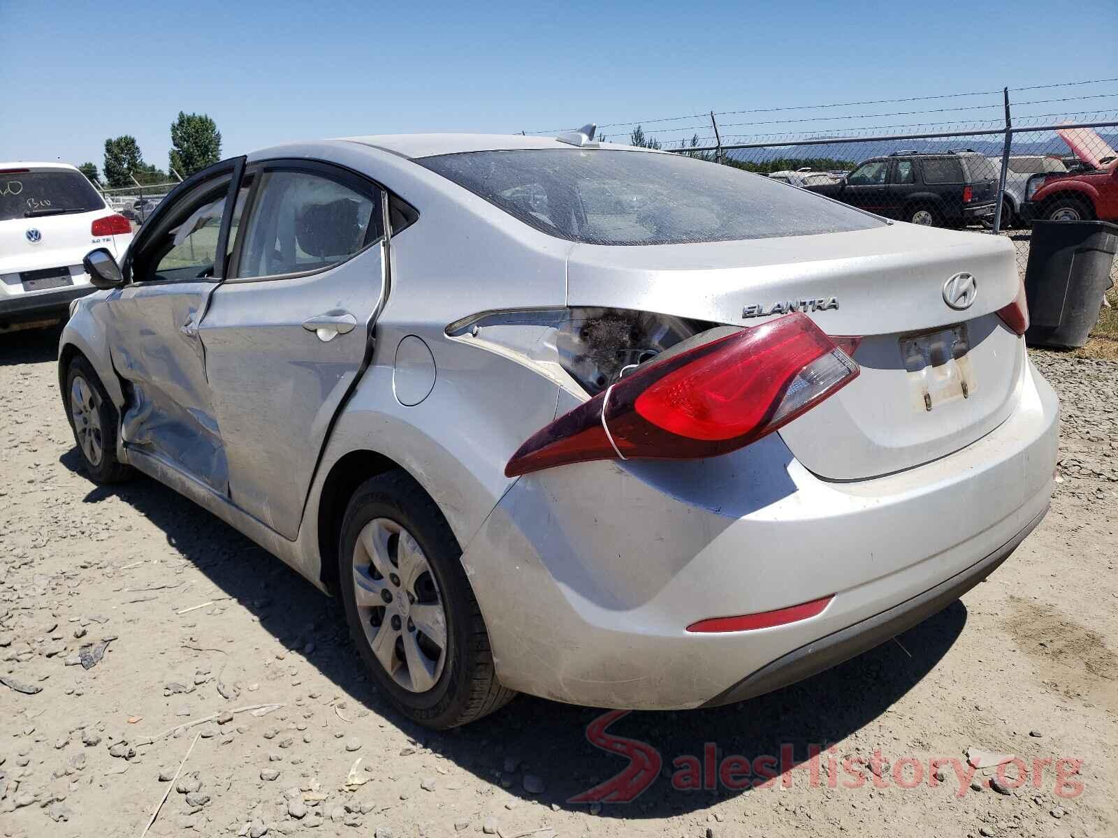 5NPDH4AE8GH673465 2016 HYUNDAI ELANTRA