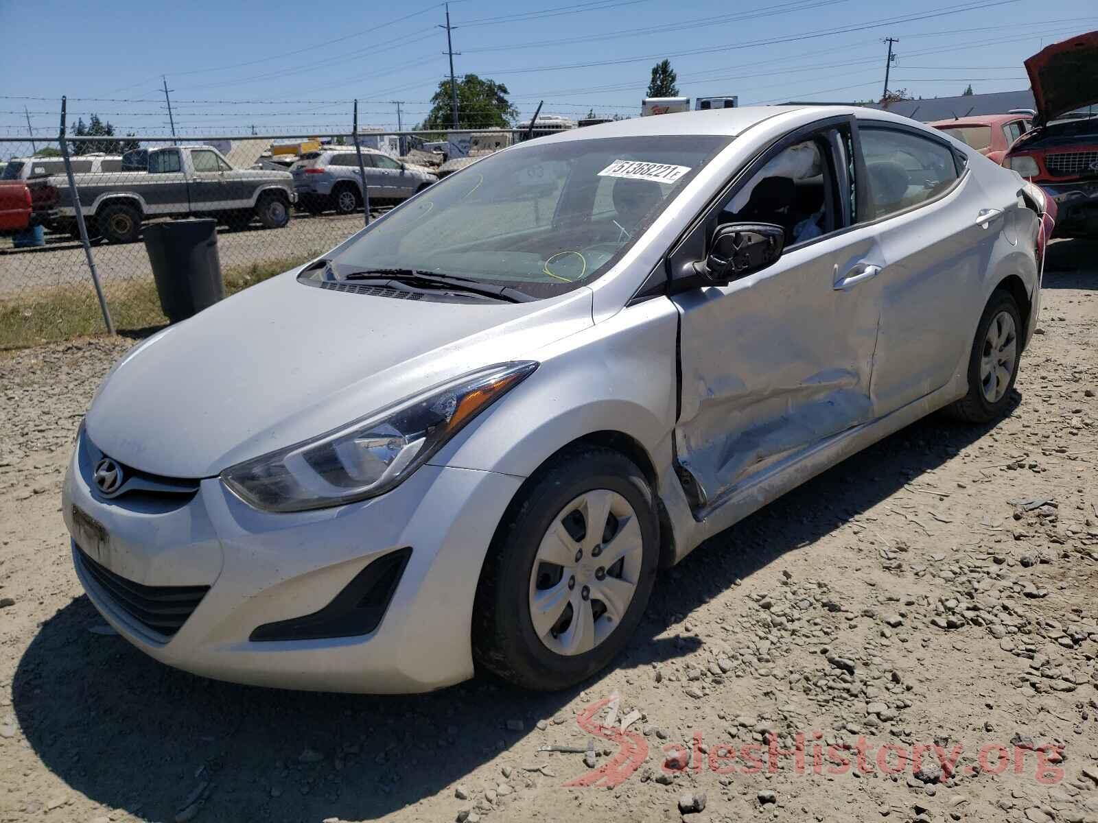 5NPDH4AE8GH673465 2016 HYUNDAI ELANTRA