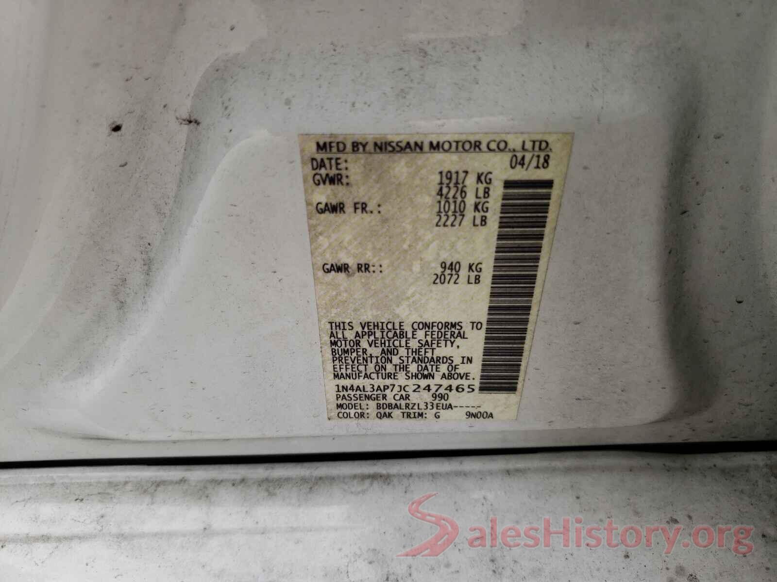 1N4AL3AP7JC247465 2018 NISSAN ALTIMA