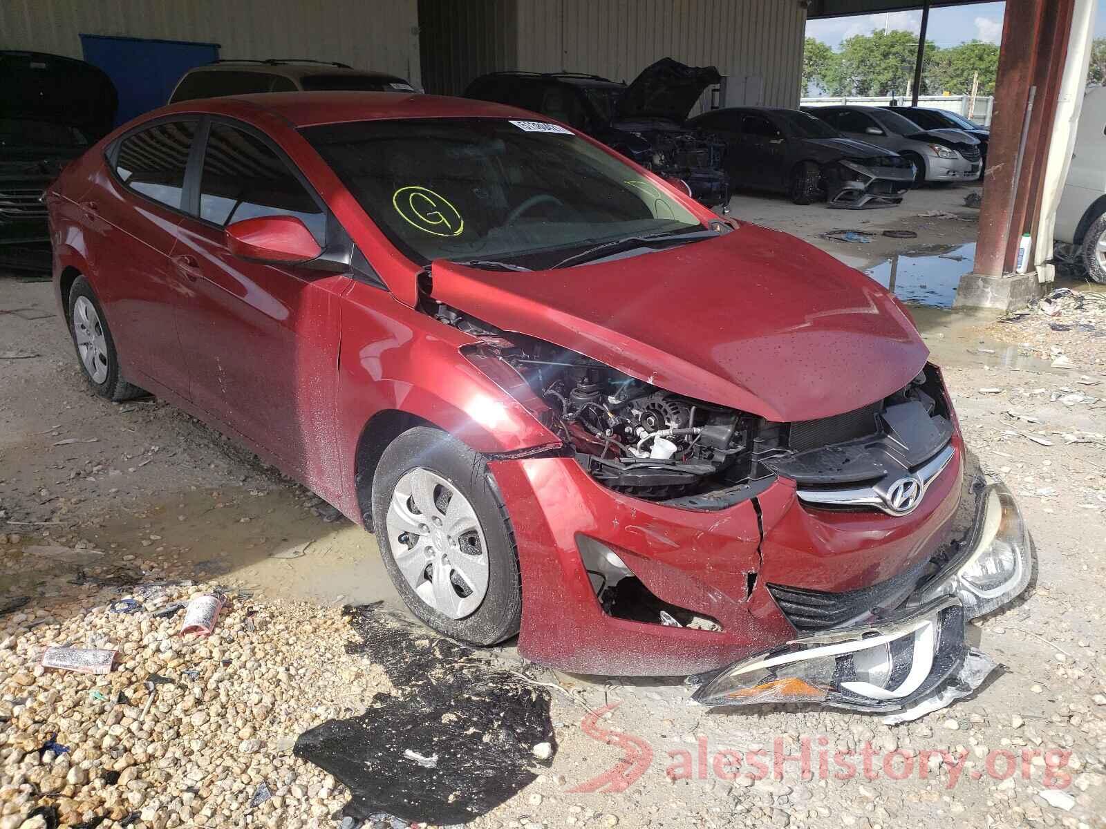 5NPDH4AE0GH761250 2016 HYUNDAI ELANTRA