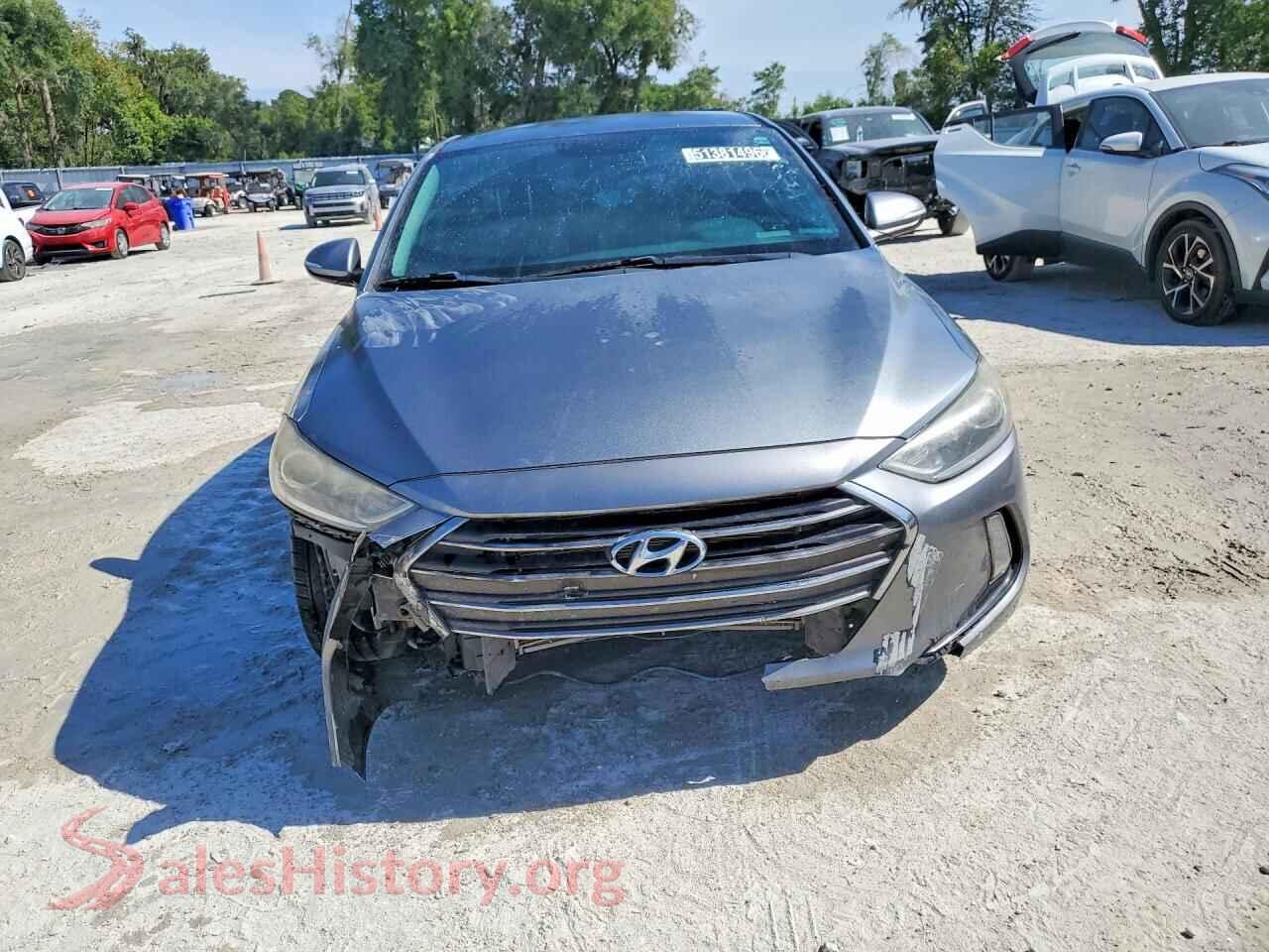 2017 HYUNDAI ELANTRA VIN KMHD84LFXHU349734, rear view