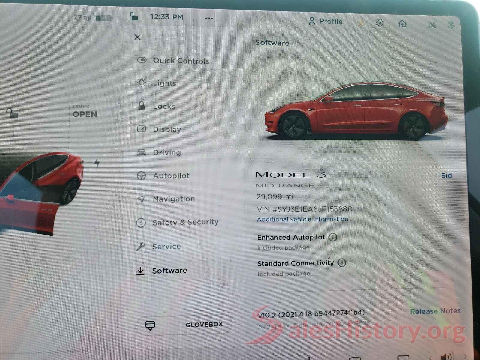 5YJ3E1EA6JF153880 2018 TESLA MODEL 3