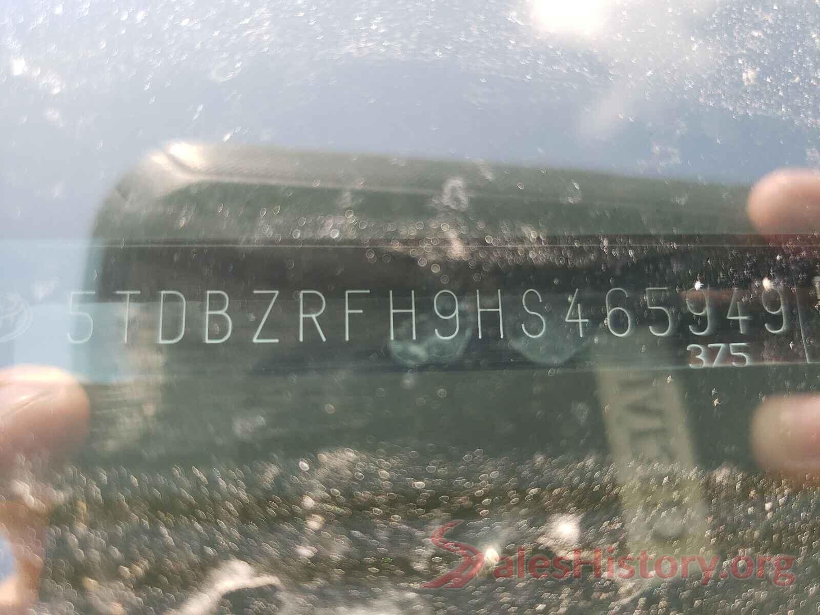 5TDBZRFH9HS465949 2017 TOYOTA HIGHLANDER