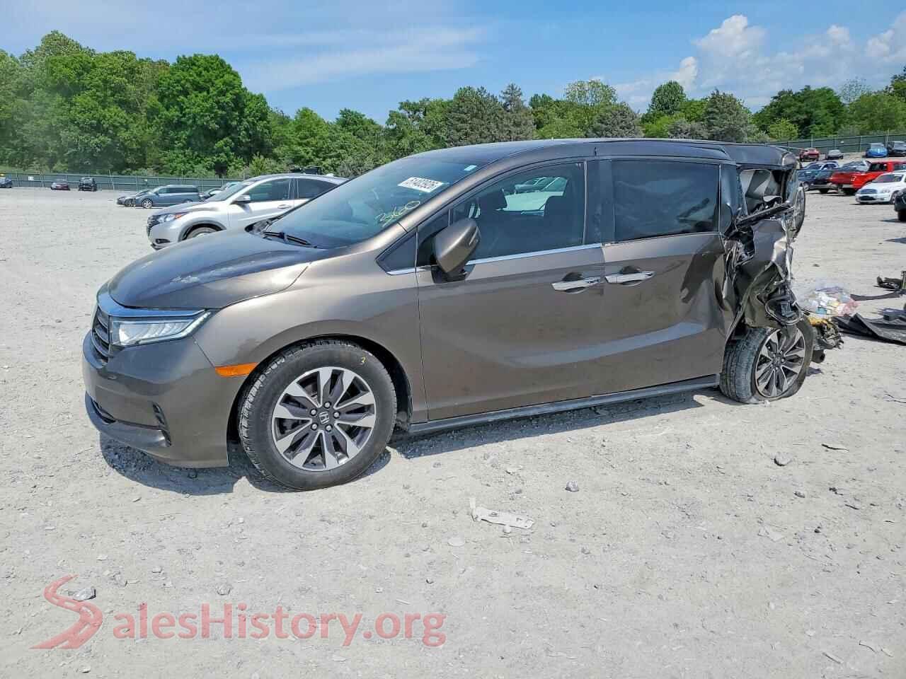 2022 HONDA ODYSSEY VIN 5FNRL6H78NB033937, auction photo