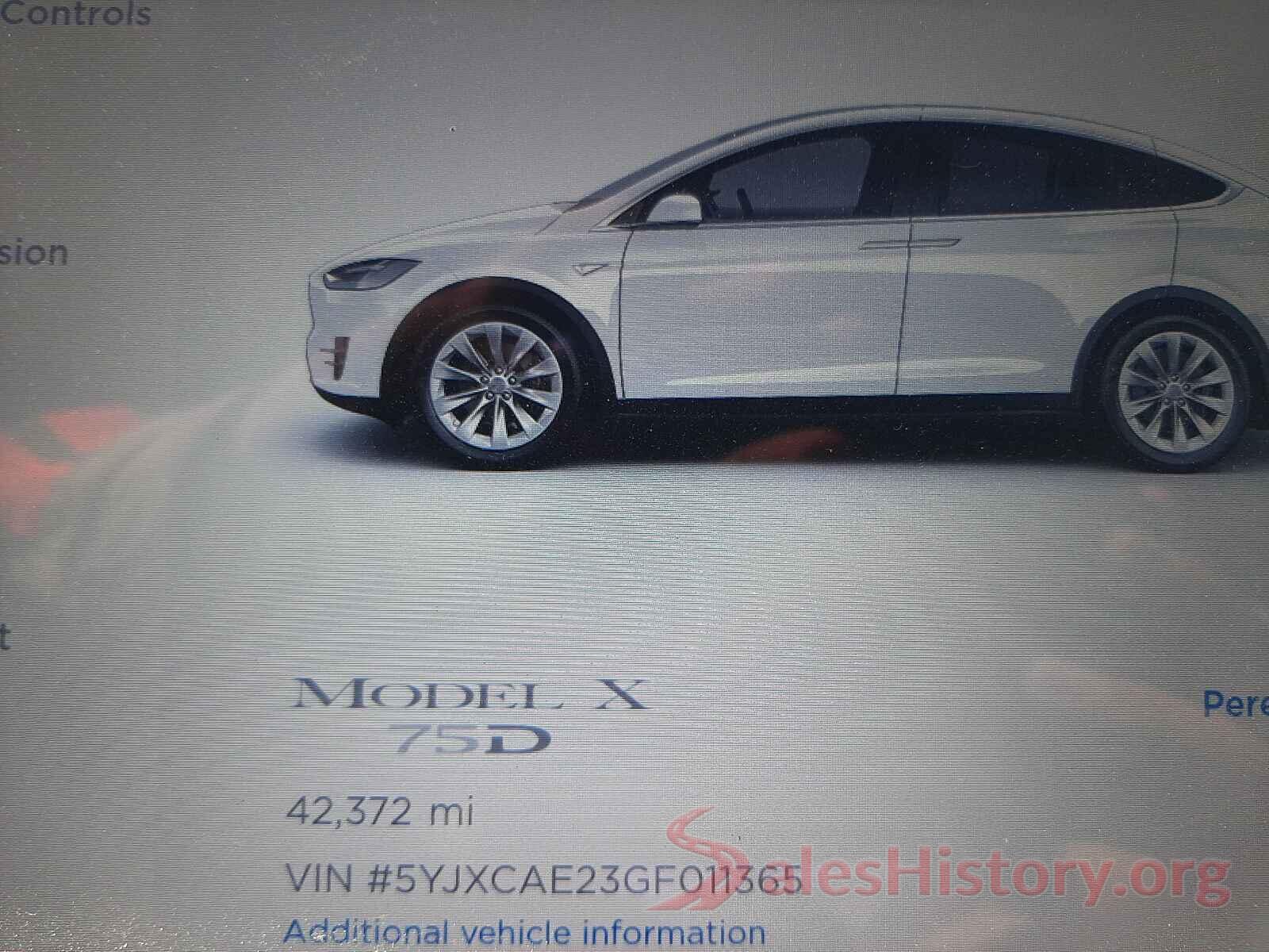 5YJXCAE23GF011365 2016 TESLA MODEL X