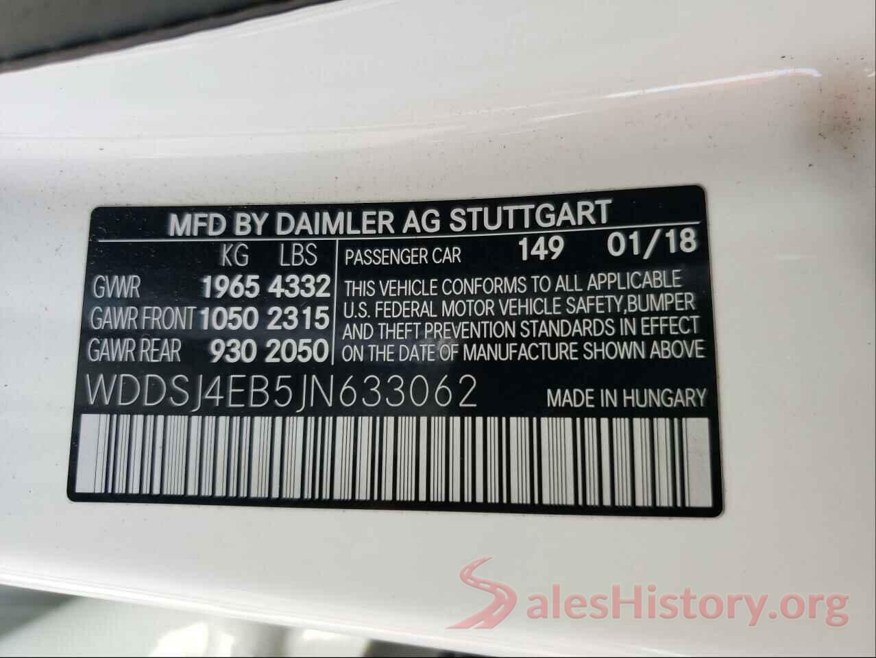 WDDSJ4EB5JN633062 2018 MERCEDES-BENZ CLA-CLASS