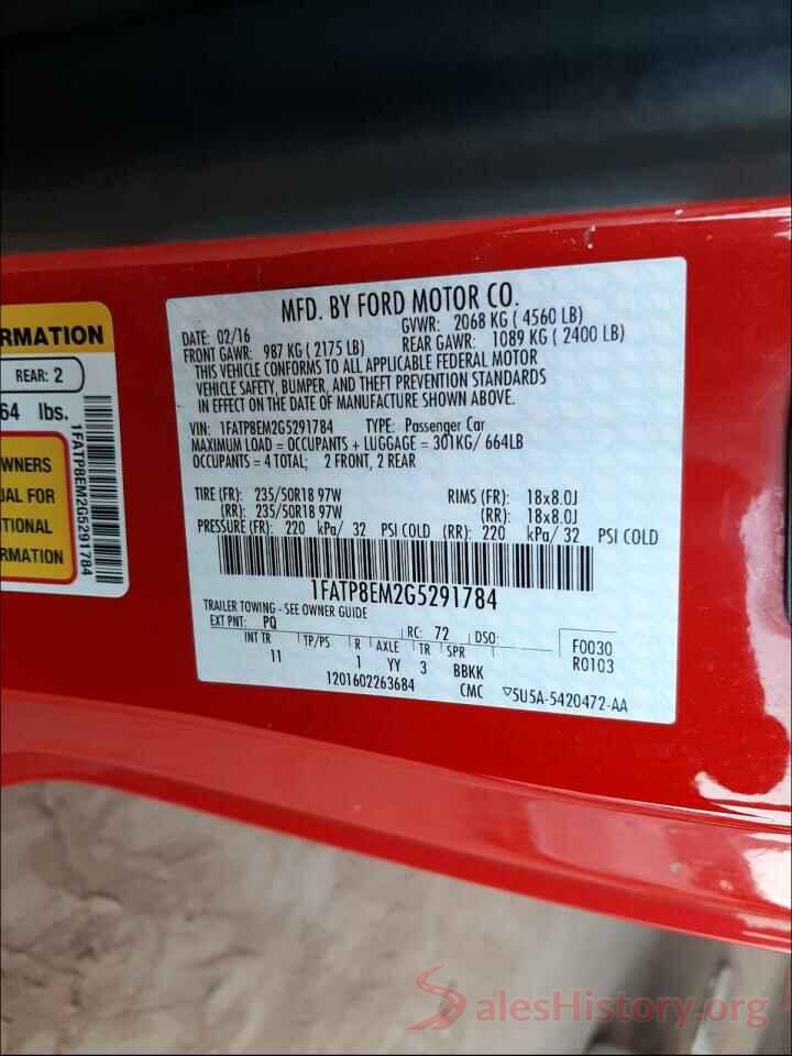 1FATP8EM2G5291784 2016 FORD MUSTANG