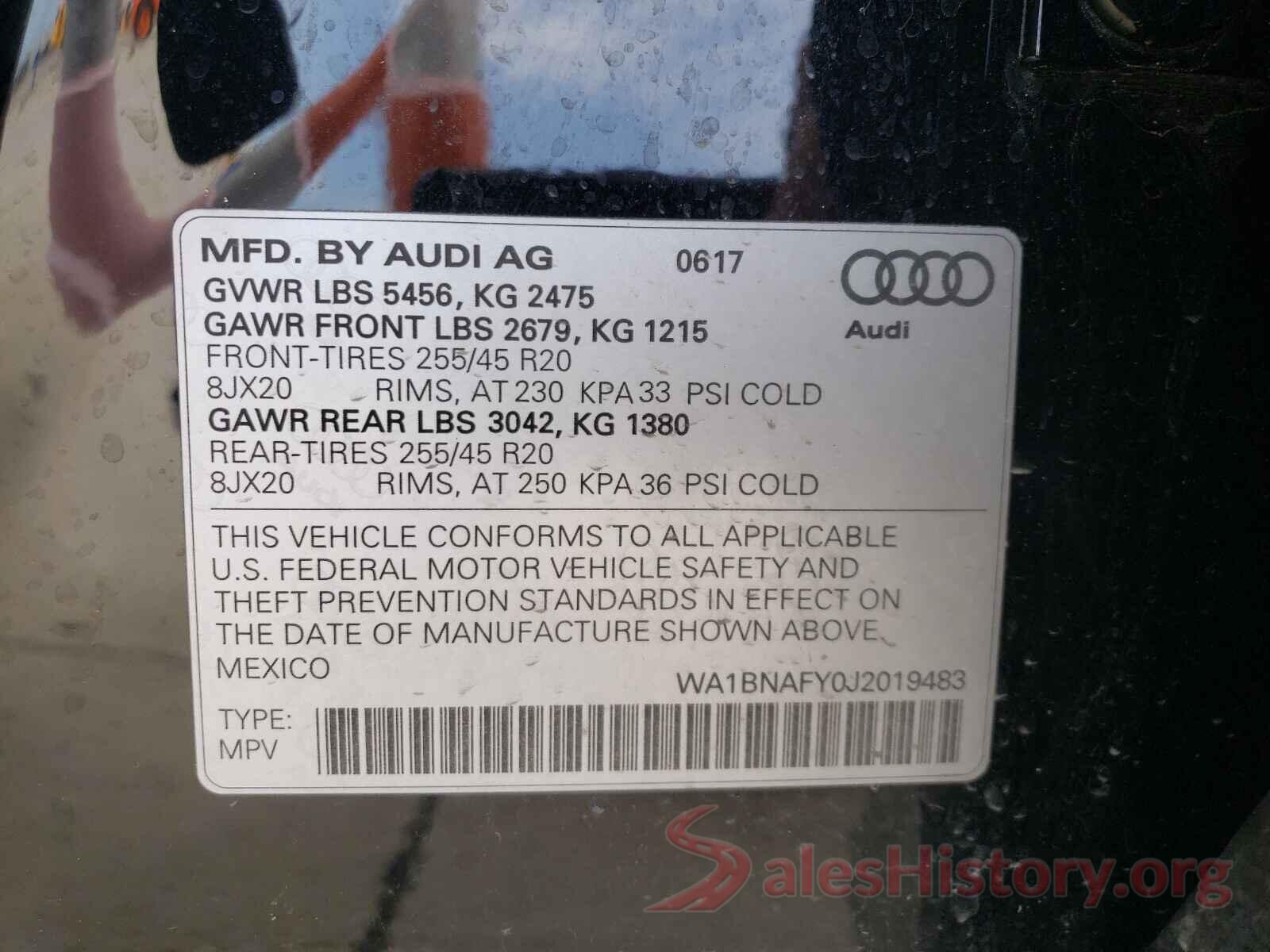 WA1BNAFY0J2019483 2018 AUDI Q5