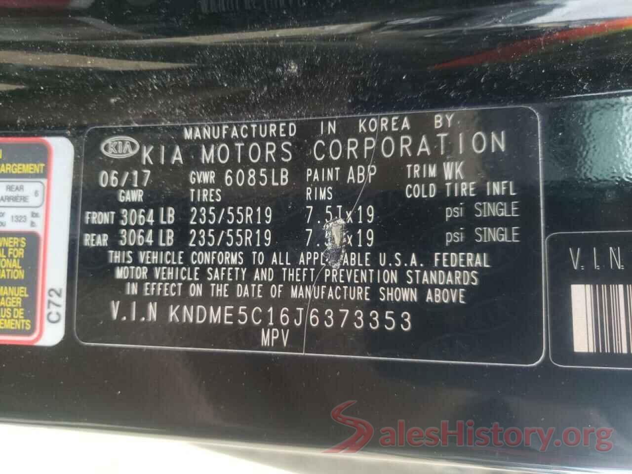 KNDME5C16J6373353 2018 KIA SEDONA