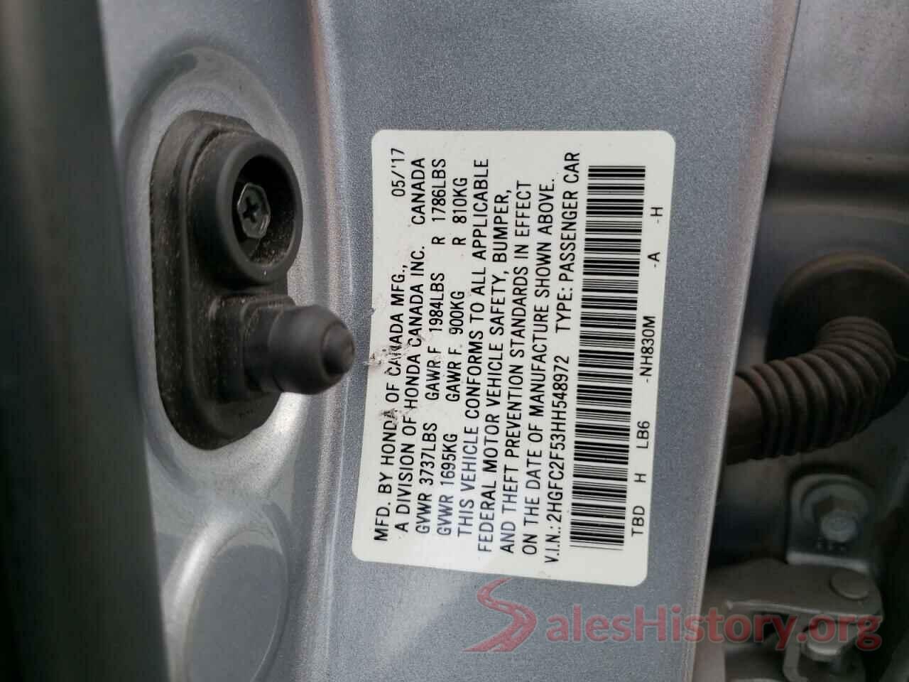 2HGFC2F53HH548972 2017 HONDA CIVIC