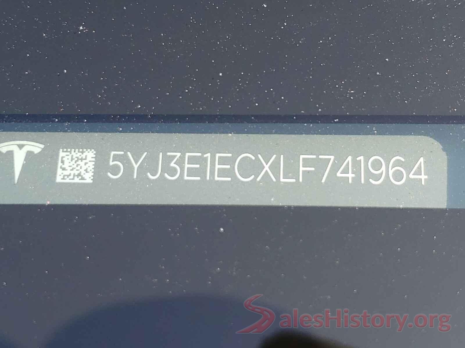 5YJ3E1ECXLF741964 2020 TESLA MODEL 3