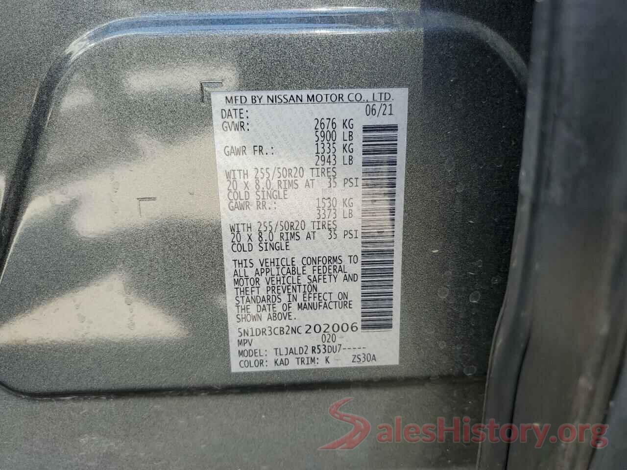 5N1DR3CB2NC202006 2022 NISSAN PATHFINDER