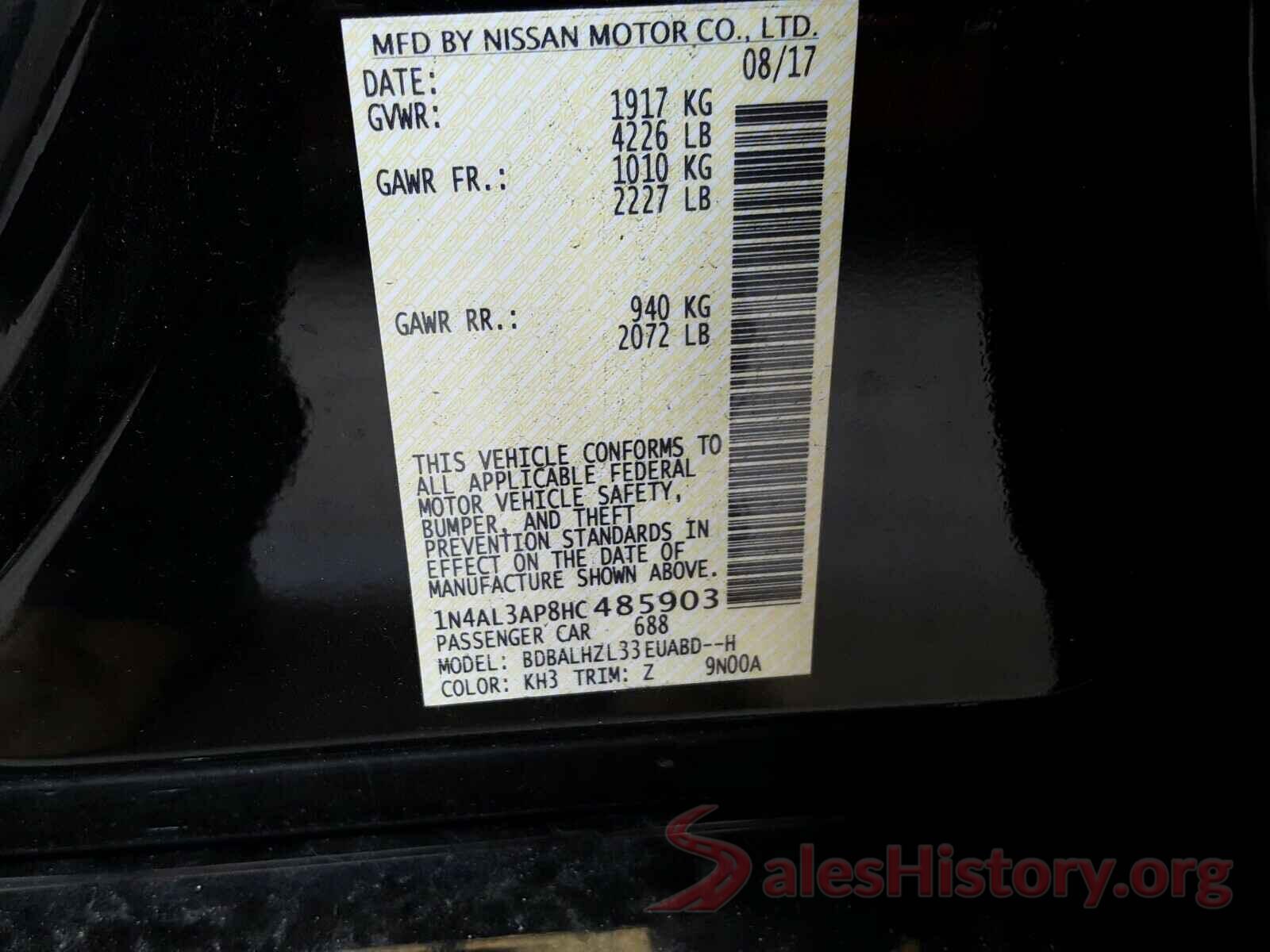 1N4AL3AP8HC485903 2017 NISSAN ALTIMA