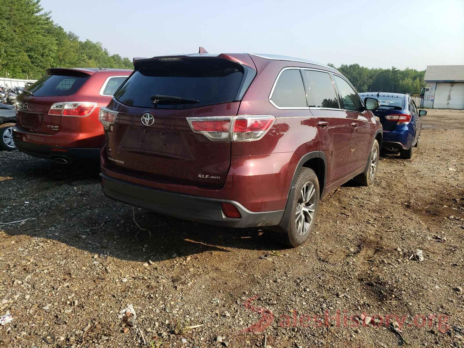 5TDJKRFH2GS259340 2016 TOYOTA HIGHLANDER