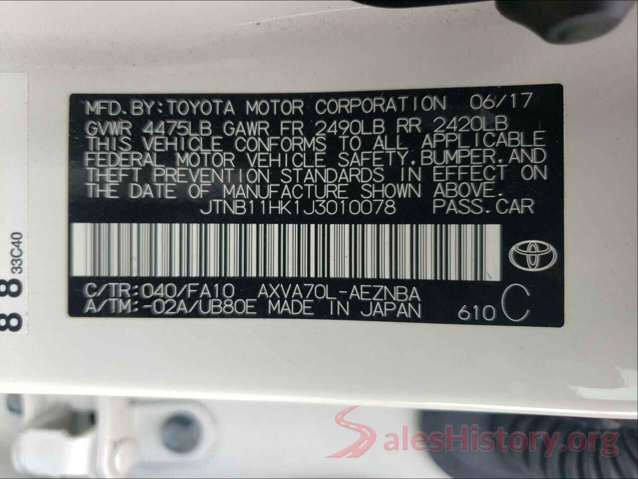 JTNB11HK1J3010078 2018 TOYOTA CAMRY