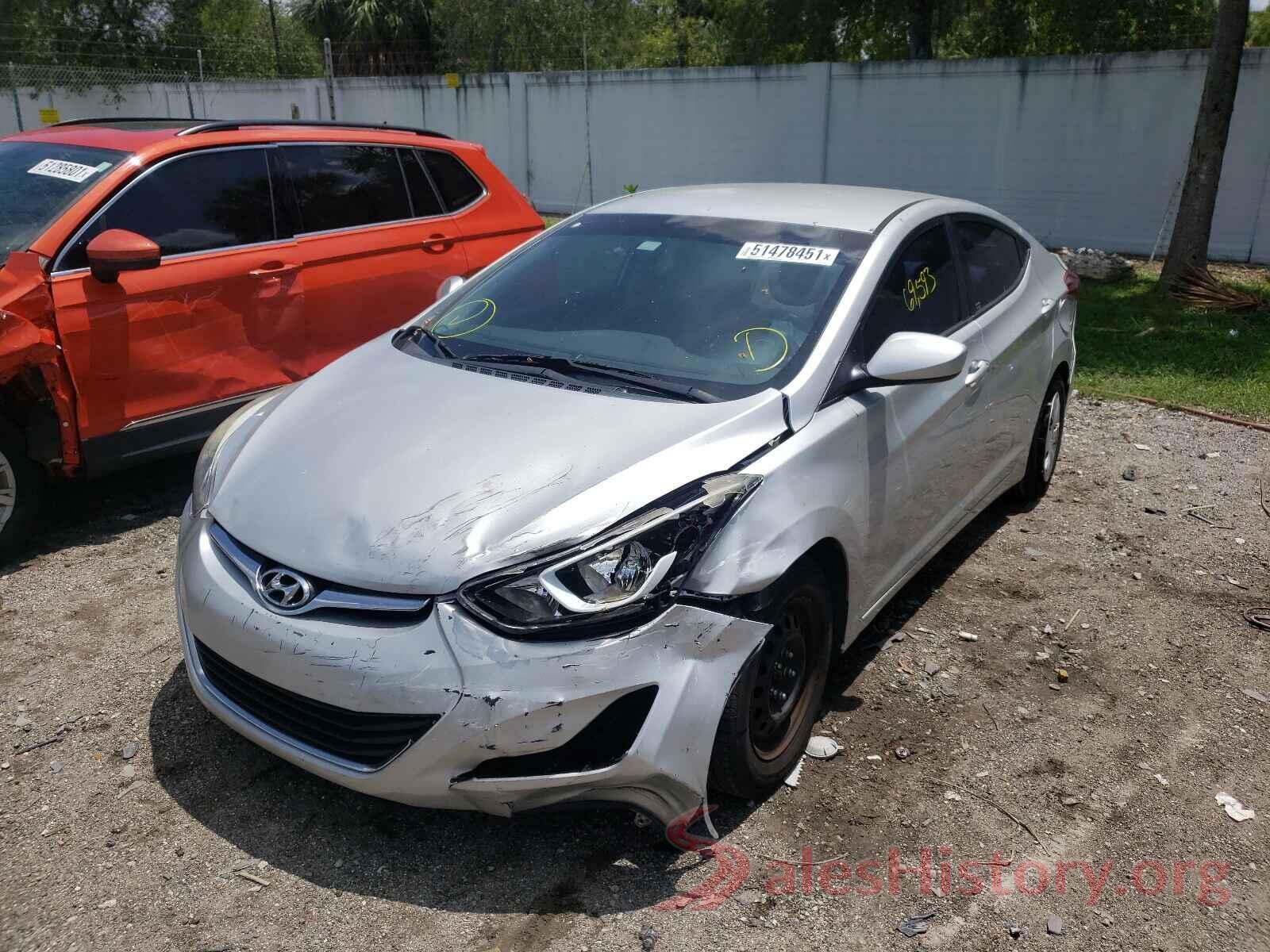 5NPDH4AE1GH751942 2016 HYUNDAI ELANTRA