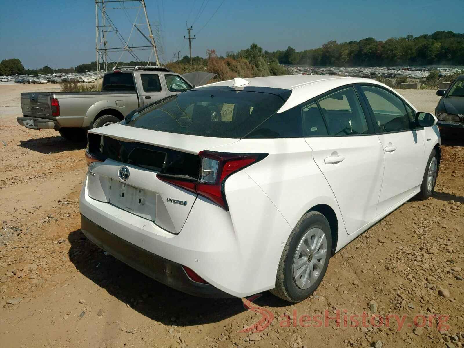 JTDKARFU7K3070536 2019 TOYOTA PRIUS