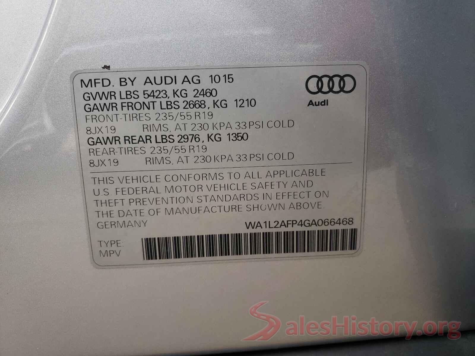 WA1L2AFP4GA066468 2016 AUDI Q5