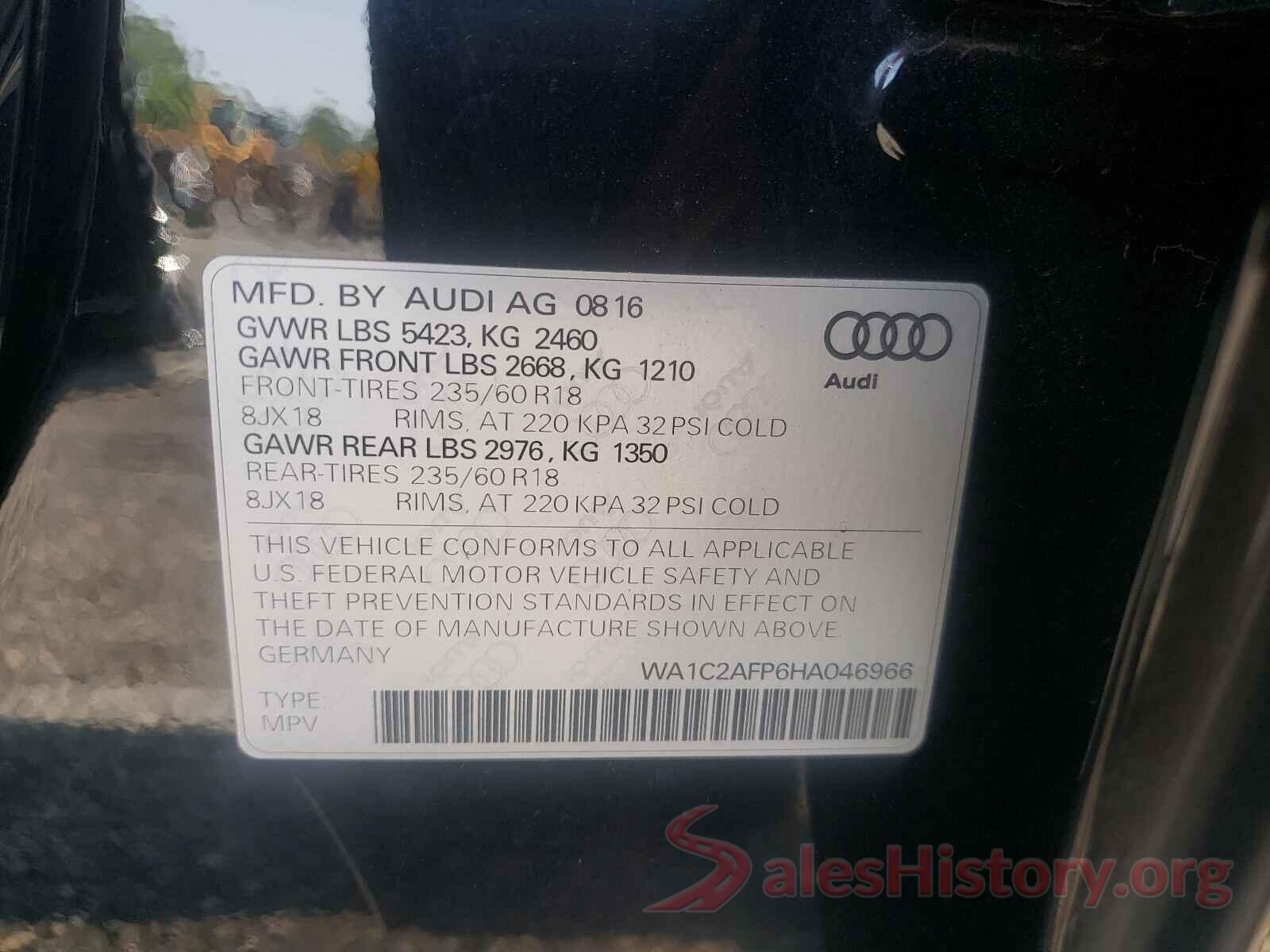 WA1C2AFP6HA046966 2017 AUDI Q5