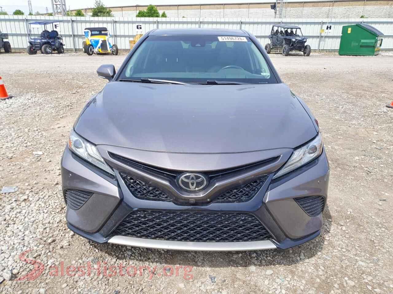 2018 TOYOTA CAMRY VIN 4T1BZ1HK9JU011661, rear view