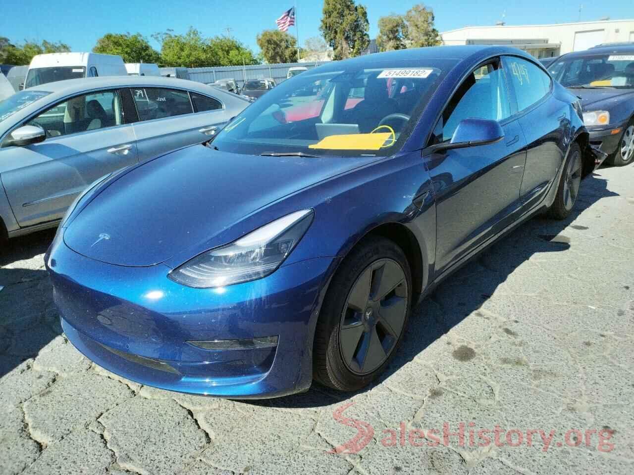 5YJ3E1EA0NF148163 2022 TESLA MODEL 3