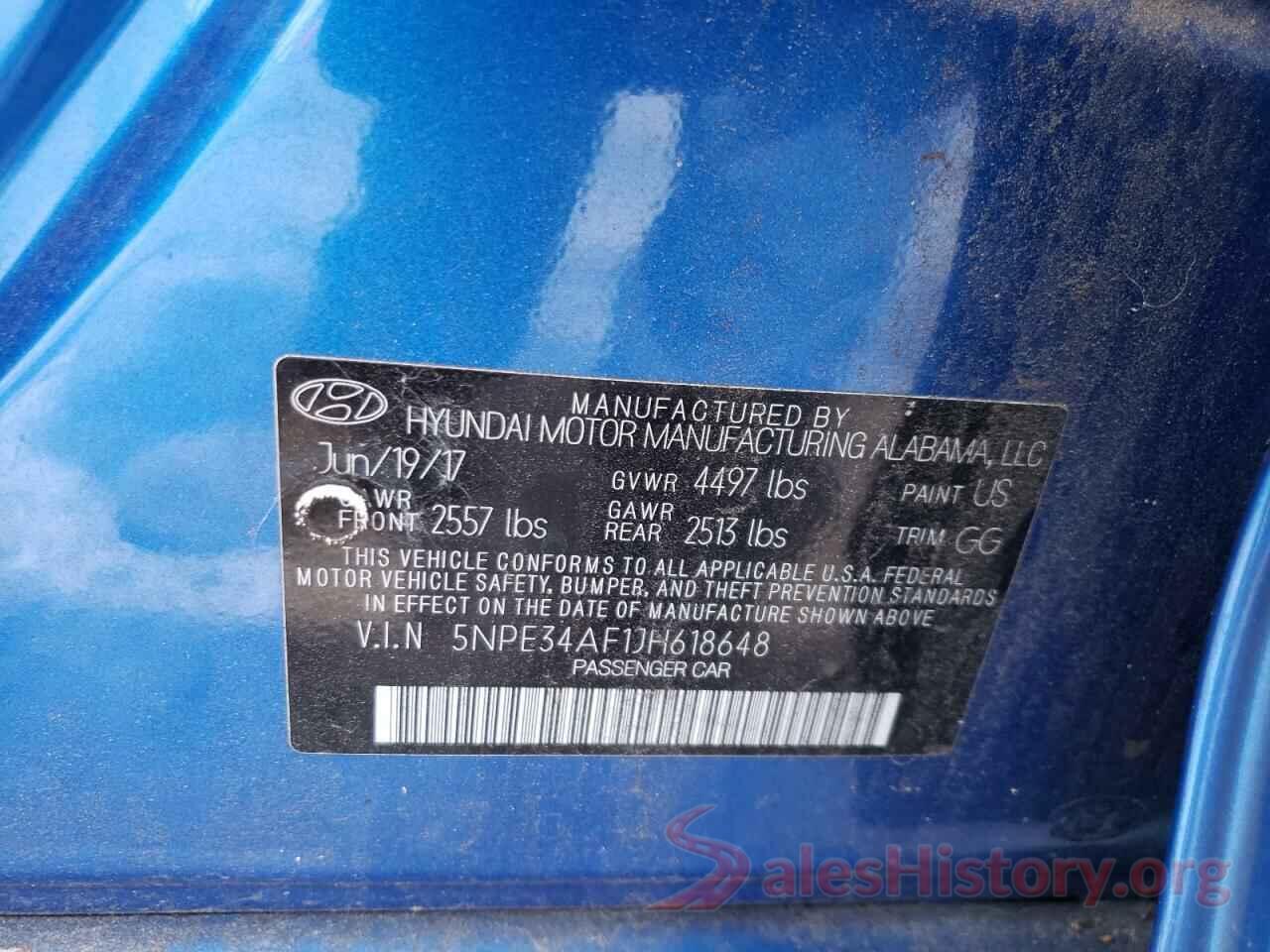 5NPE34AF1JH618648 2018 HYUNDAI SONATA