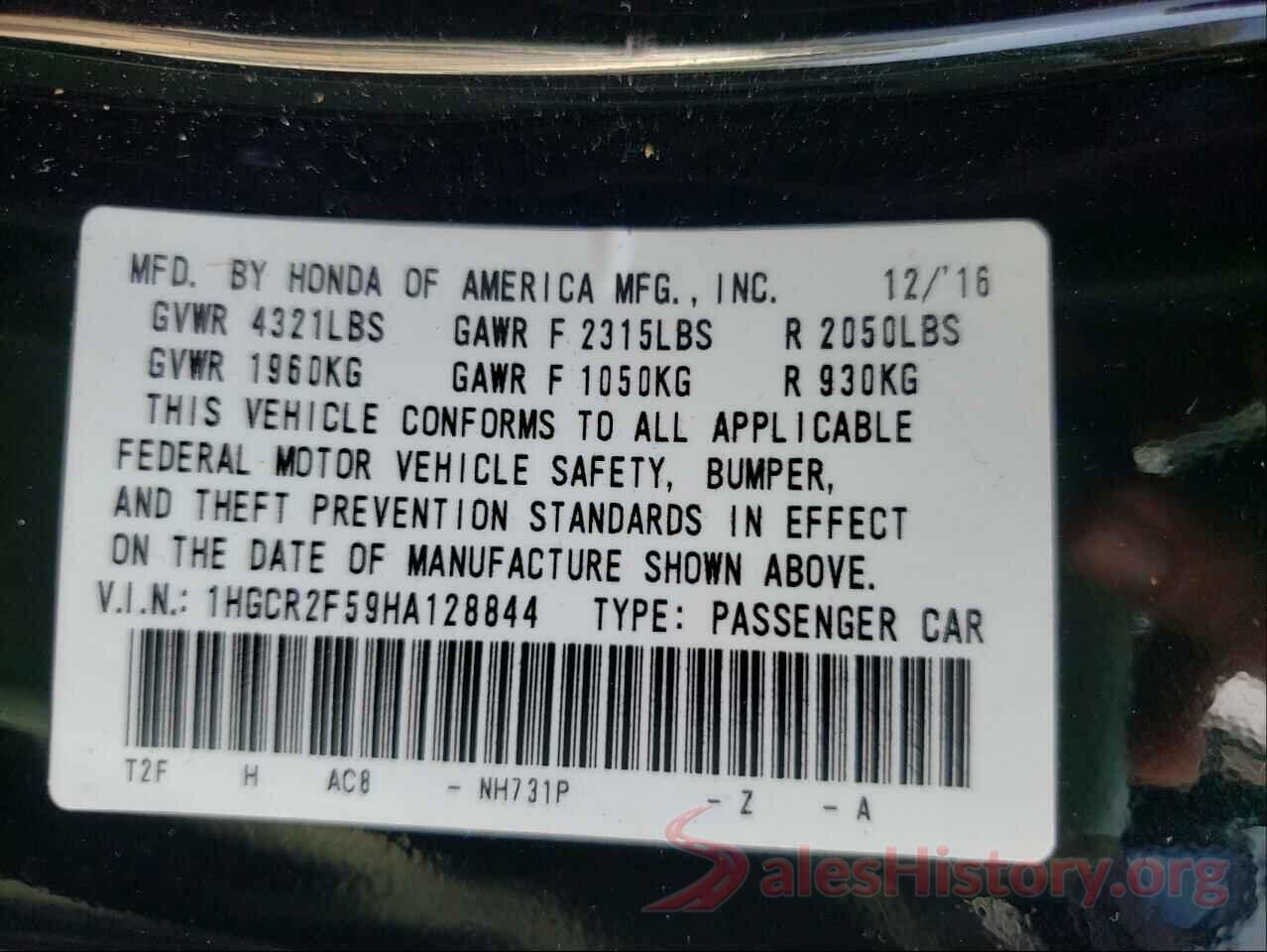 1HGCR2F59HA128844 2017 HONDA ACCORD