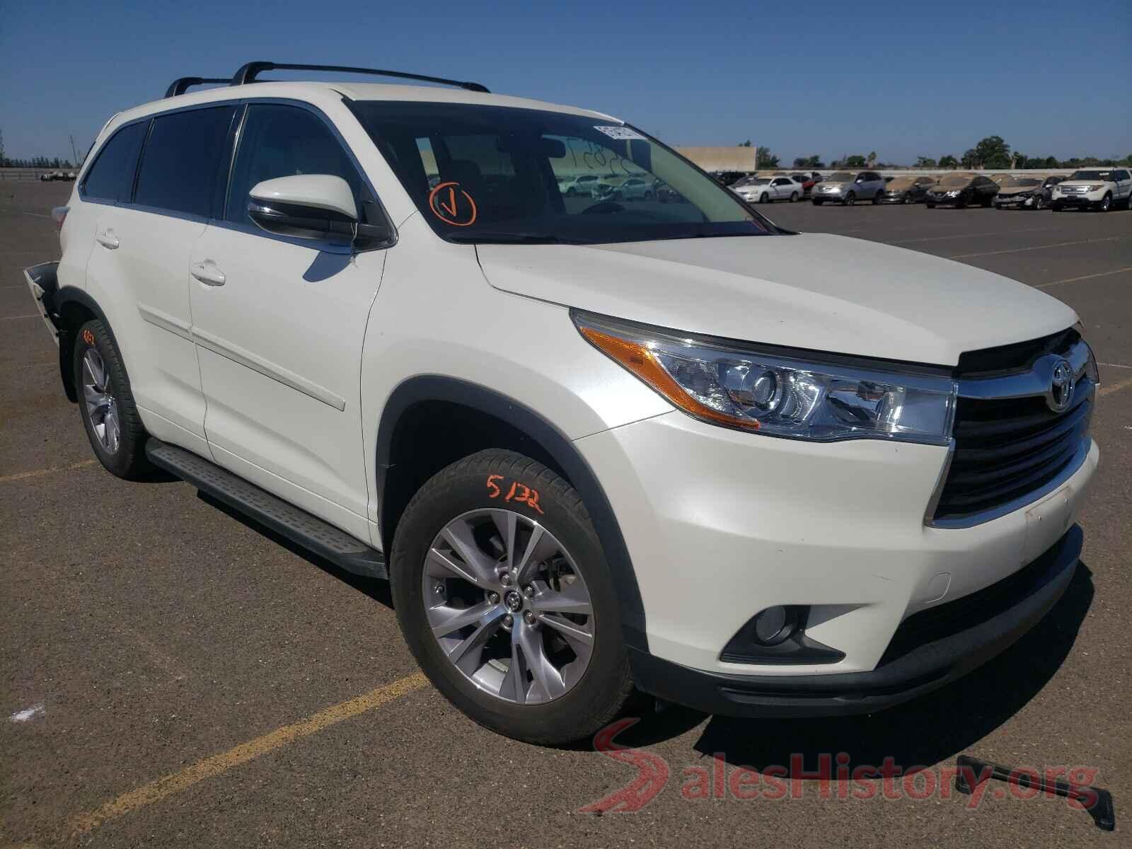 5TDZKRFH2GS168684 2016 TOYOTA HIGHLANDER