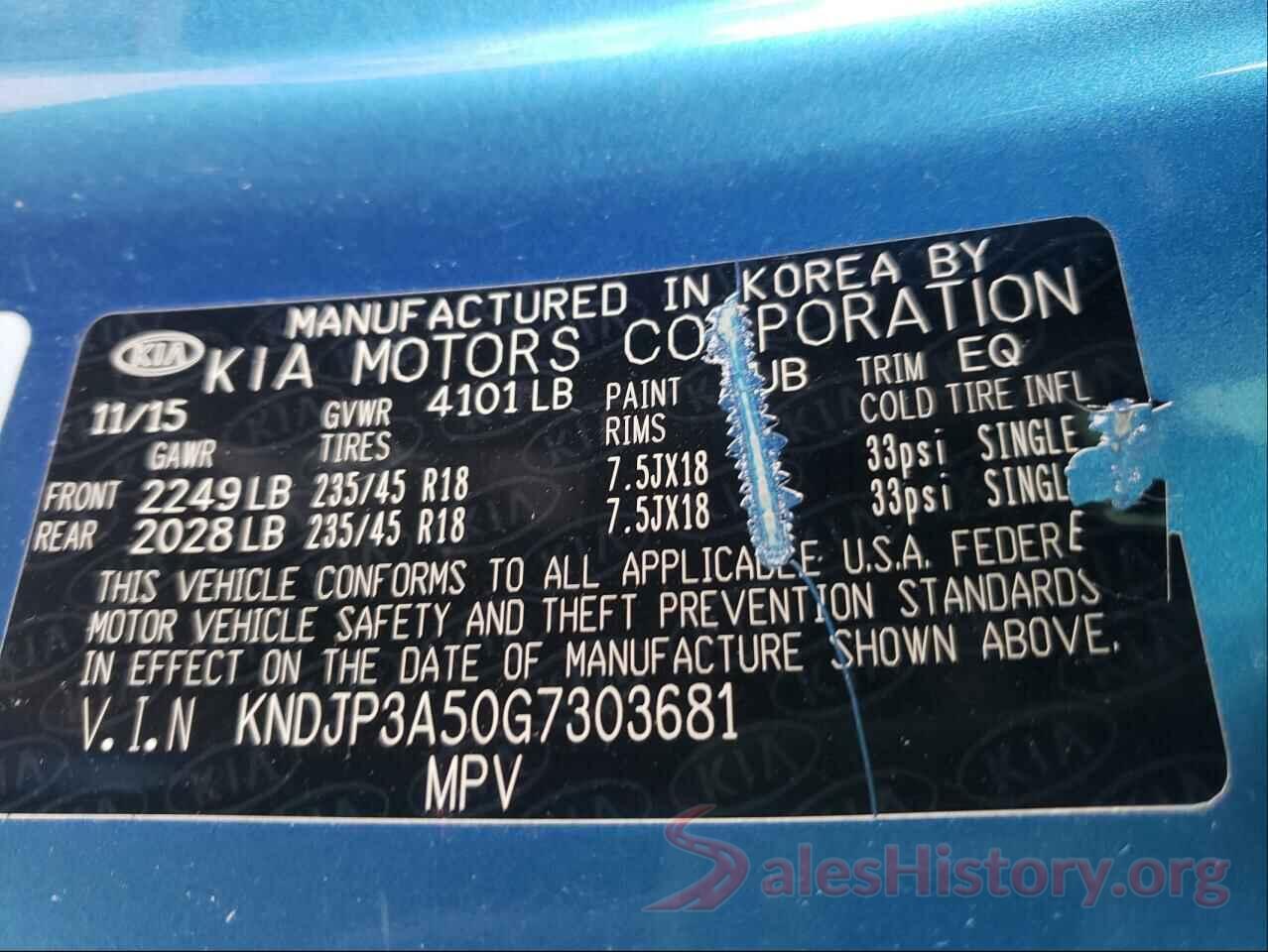 KNDJP3A50G7303681 2016 KIA SOUL