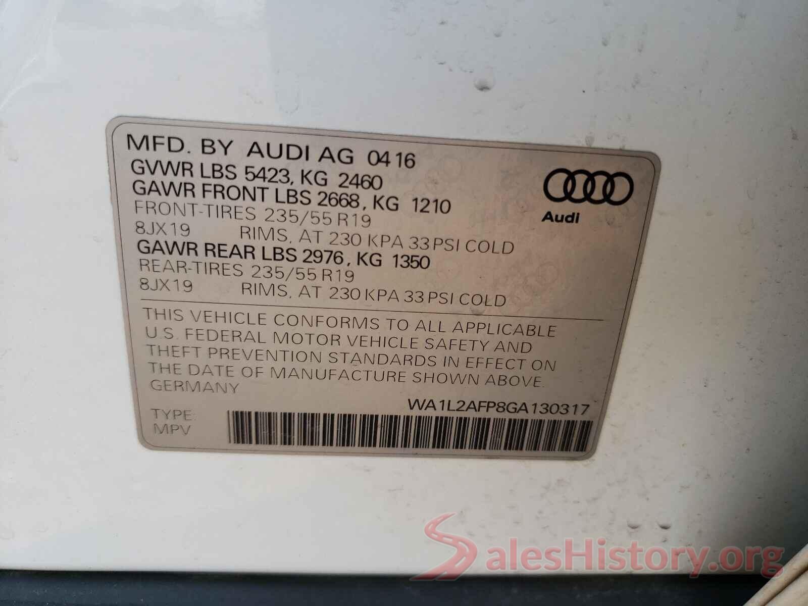 WA1L2AFP8GA130317 2016 AUDI Q5